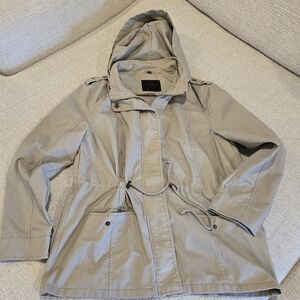 Miss London Tan Hooded Jean Jacket